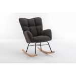 Teddy Fabric Rocking Gilder Nursery Chair For Living Room Indoor - Image 4