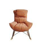 Leisure sofa single rocking chair-ERGONOMIC DESIGN-Brown - Image 2