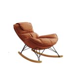 Leisure sofa single rocking chair-ERGONOMIC DESIGN-Brown - Image 3