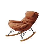 Leisure sofa single rocking chair-ERGONOMIC DESIGN-Brown