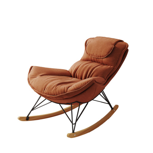 20240314_b0461ed58c7f6ae337510be8e914ceb8 Leisure sofa single rocking chair-ERGONOMIC DESIGN-Brown - Image 1