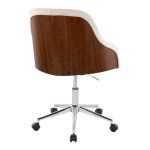 Contemporary Office Chair-ERGONOMIC DESIGN- Cream - Image 2