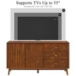 56" Mid Century Modern TV Stand-Walnut - Image 2