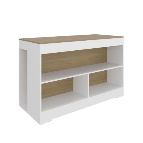 f82c1e7a33a58406776feca9a5b51246 (1) Cuenca Dining Counter Table-Freestanding Structure with 3 Open Storage - Image 1